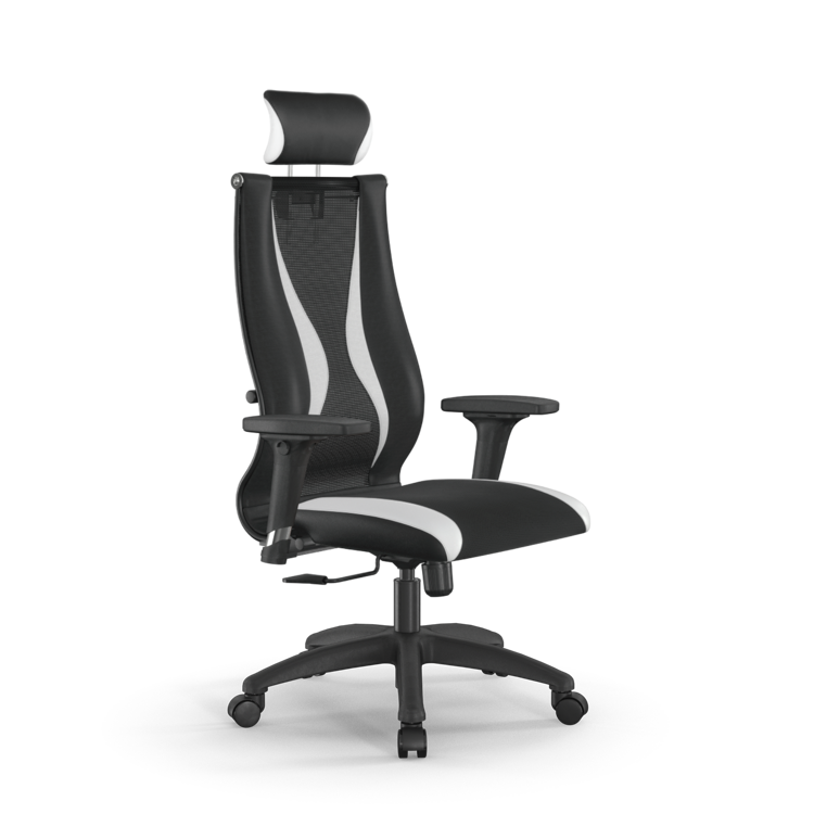 Геймерское кресло ErgoLife Sit10 0000602 Осн.0017831 Черный/Белый
